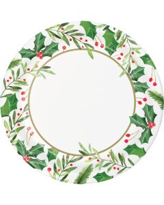Traditional Holly Paper Plates