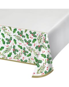 Traditional Holly Paper Tablecover