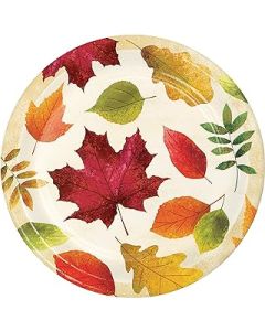 Luxe Leaves 9 inch Paper Plates