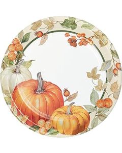 Pumpkin Harvest 9in Paper Plates