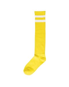 Knee Socks Yellow with White Stripe