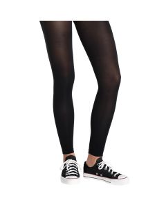 Adult Black Footless Tights