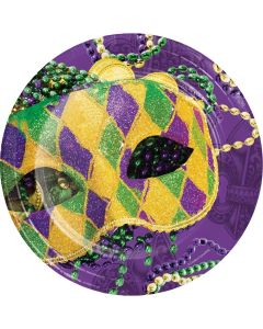 Masks of Mardi Gras Luncheon Plates