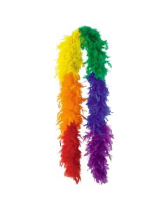 70 Gram 72 Inch Feather Boa Rainbow