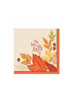 Fall Foliage Paper Dinner Napkins