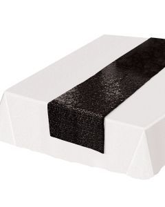 Sequined Table Runner Black