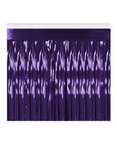 Metallic Fringe Drape Purple