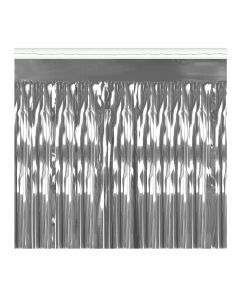 Metallic Fringe Drape Silver