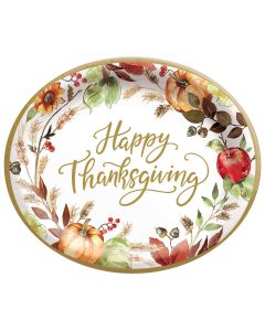 Grateful Day Paper Oval Plate