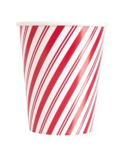Red Stripes Snowman Paper Cups