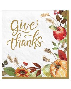 Give Thanks Paper Dinner Napkins