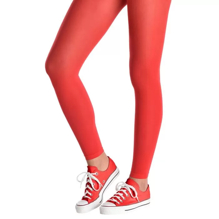 Adult Red Footless Tights